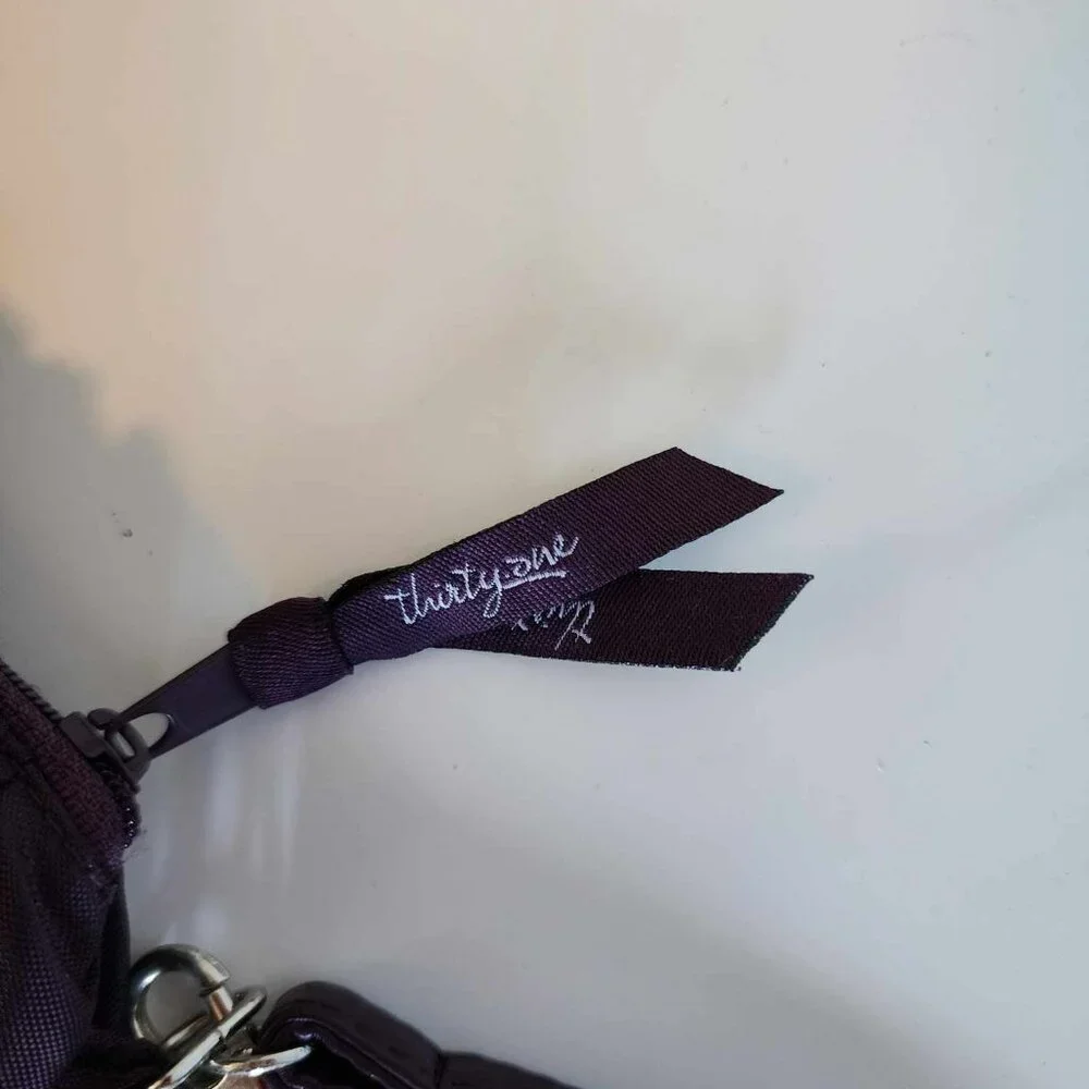 EUC Thirty-One Deep Purple Ruffle Wristlet